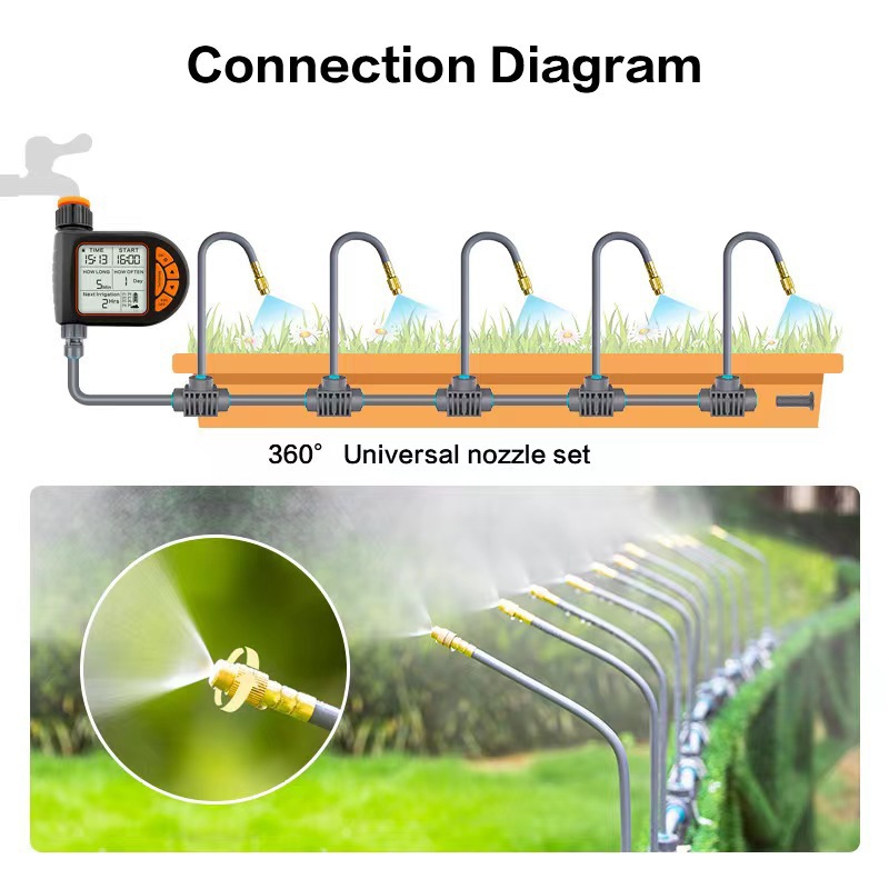 Intelligent timed gardening automatic watering device, garden balcony, farm watering timer, outdoor irrigation controller