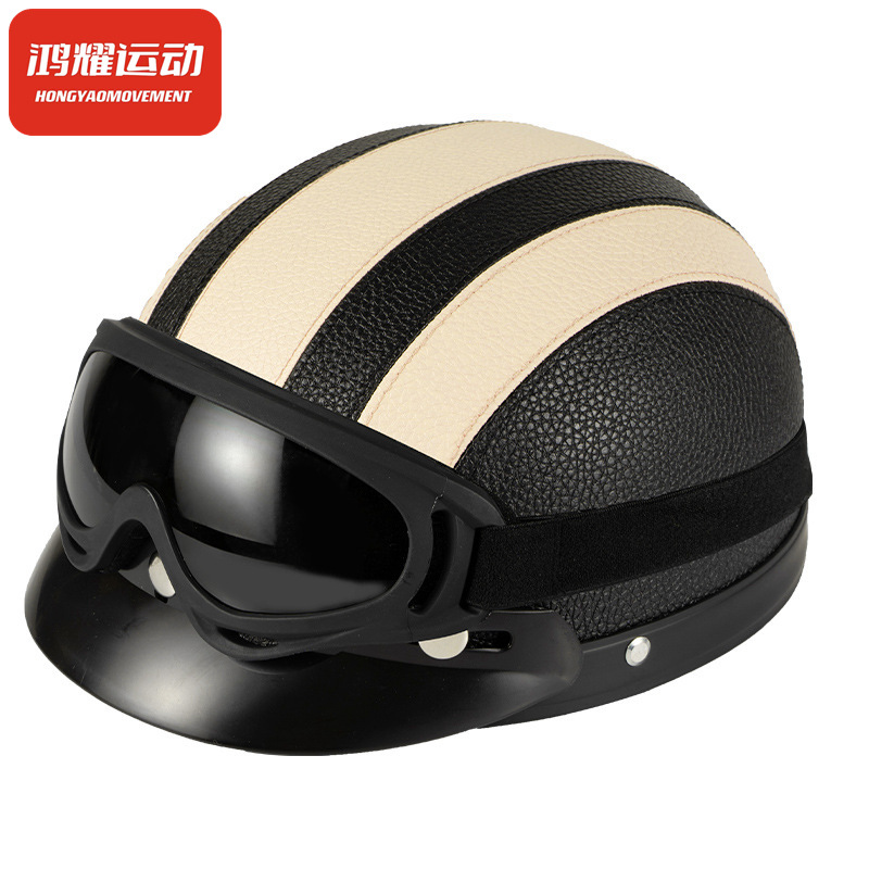 Half Helmet Summer Retro Lightweight Cycling Scoop Helmet Prince Bicycle Four Seasons Half Helmet Grey Breathable Men's and Women's Cycling Helmets