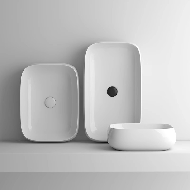 Творческая платформа овальная керамическая бассейн бассейн искусство умывальники