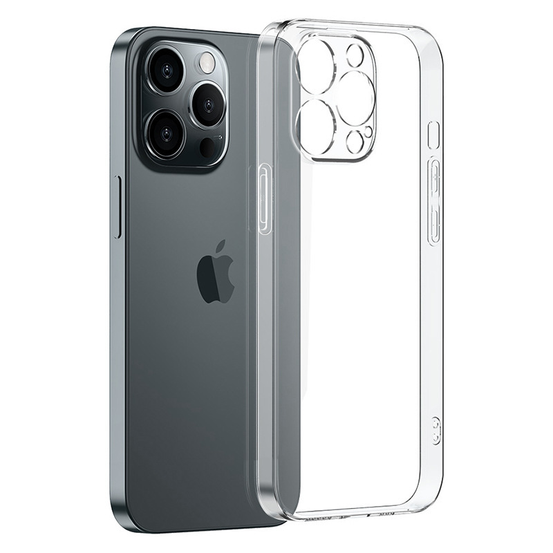 Suitable for Apple 16 ProMax transparent phone case 15plus minimalist iPhone 14 soft silicone 12/13/11 sets
