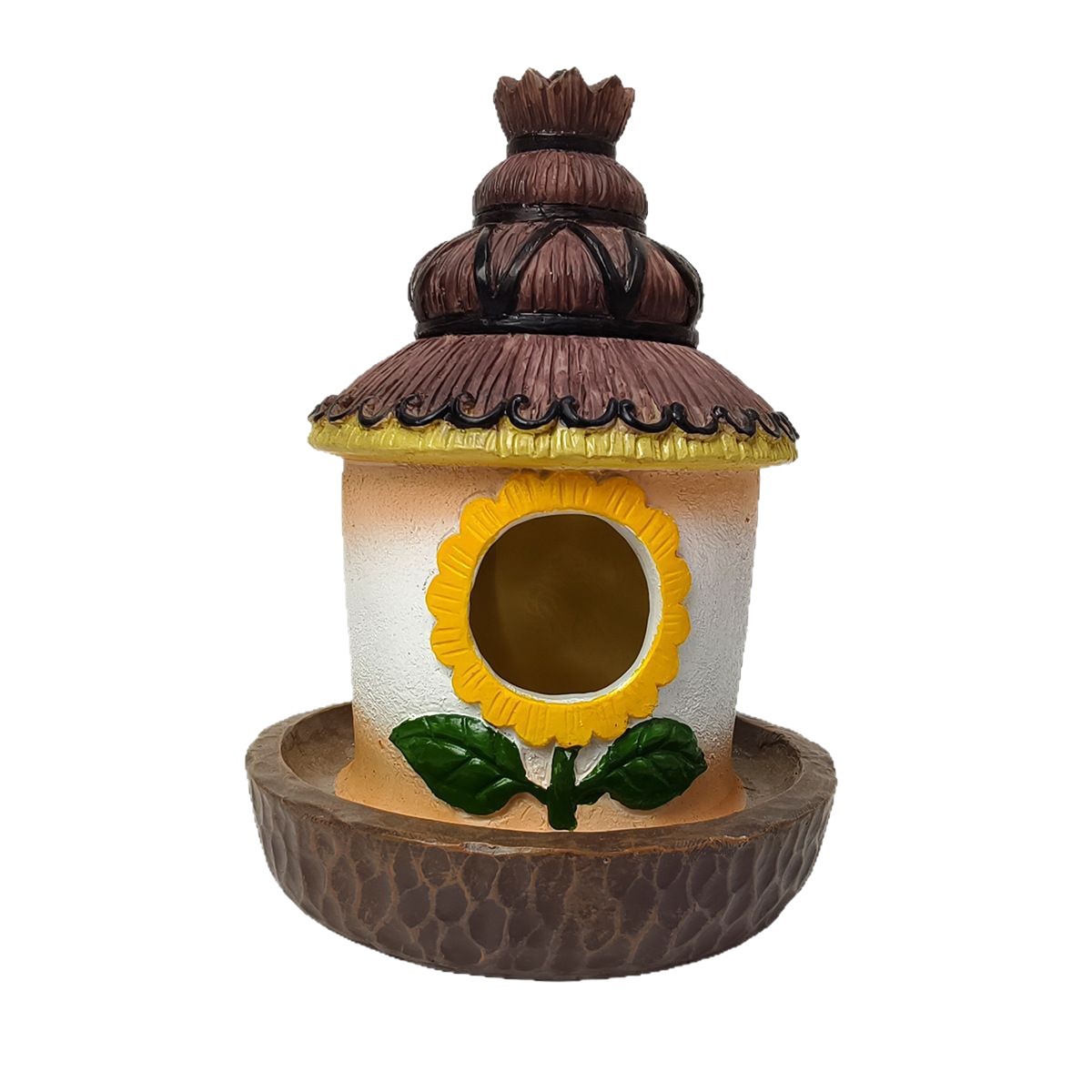 Cross border resin hummingbird house decoration garden courtyard haystack bird house resin handicrafts ornaments natural bird nest feeding