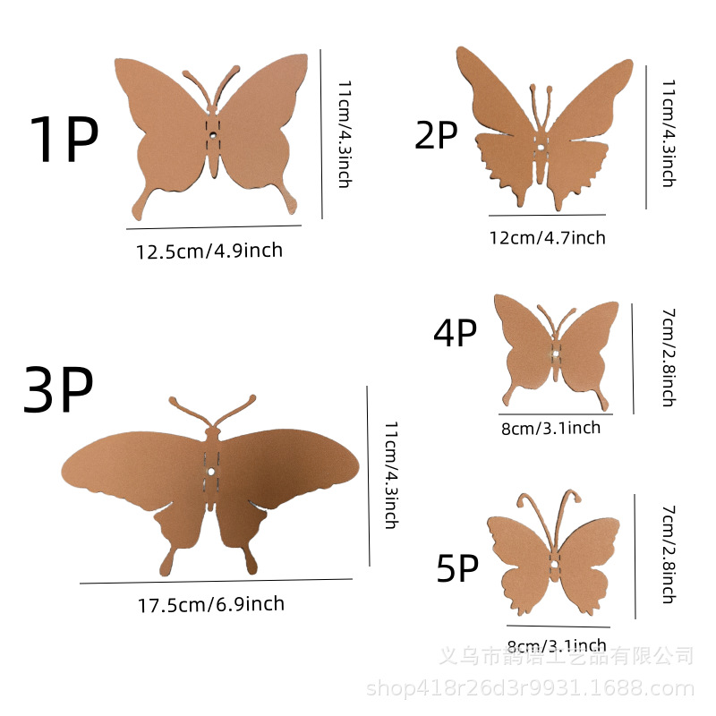 Cross border Spring Iron Art Simulation Climbing Vine Butterfly Wall Decoration Garden Courtyard Fence Indoor and Outdoor Decorative Wall Props