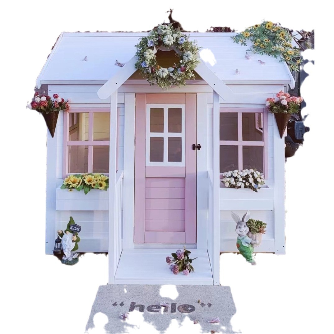 Customized wooden house anti-corrosion wooden cabin solid wood cabin courtyard kindergarten outdoor homestay house decoration for children