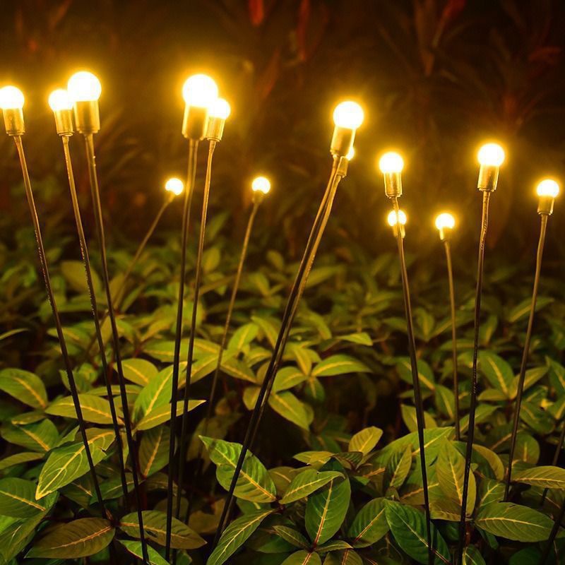 LED solar courtyard lawn firefly light, solar ground plug waterproof light, garden landscape atmosphere decoration light