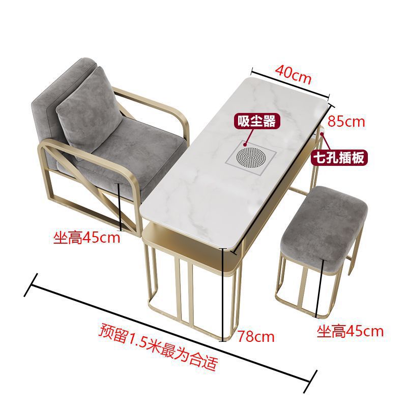 Комплект мебели для маникюрного салона Xinzifeng Light Luxury с вытяжкой