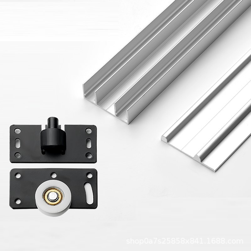 Wardrobes, cabinets, sliding doors, sliding doors, tracks, wooden doors, sliding rails, thick upper and lower rails, sliding rails, pulleys, soundproof accessories