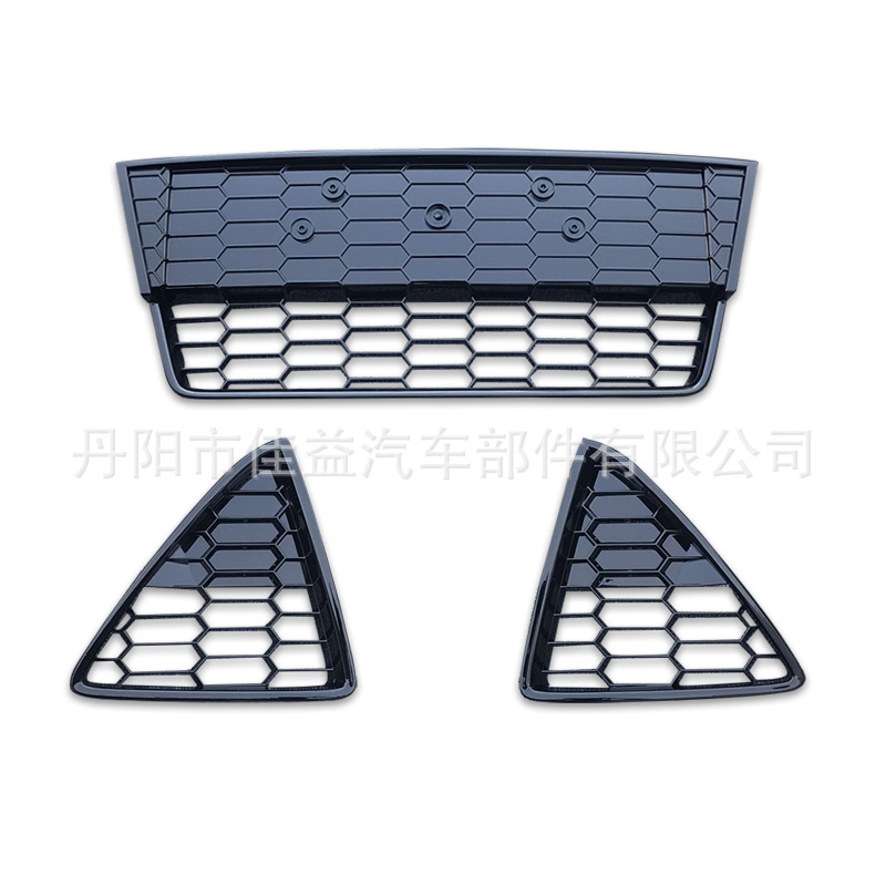Применимо к Ford Focus Mk3 Zetec S Honeycomb Model Ярко -черная передняя сетка с передней сеткой Fog Light Grille