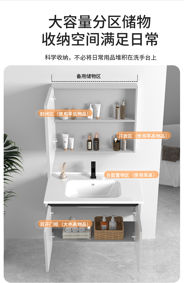 Bathroom Cabinet Ceramic Integrated Basin Bathroom Cabinet Washbasin Washbasin Washbasin Combination Honeycomb Aluminum