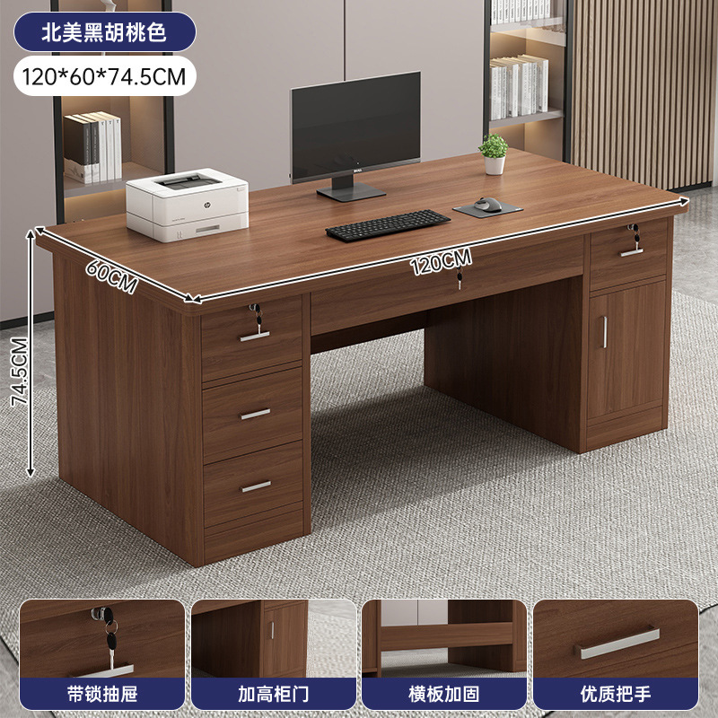 Office desk, desktop, home, simple computer, desk and chair combination, office, single person, simple writing desk, large desk, desk