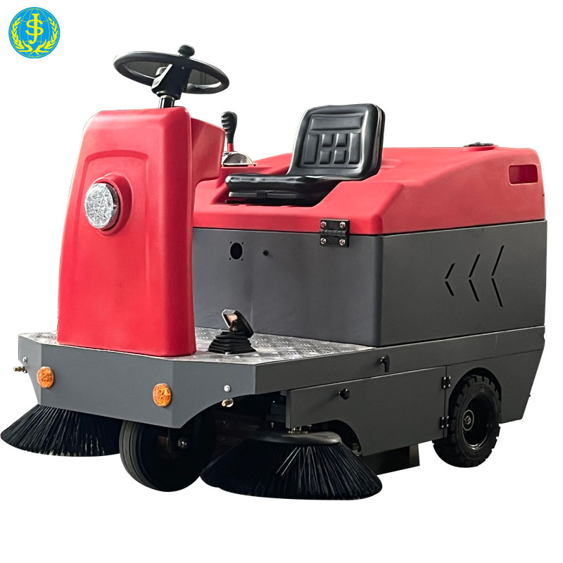 Electric sweeping machine Shanjie T5 driving sweeping machine factory workshop sweeping car road deciduous garage community