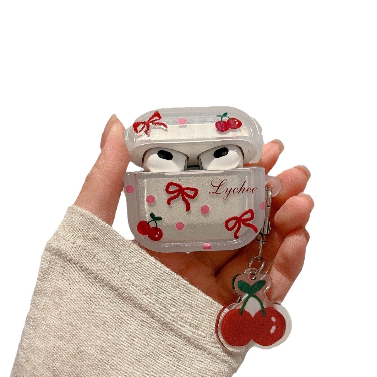 Cherry is suitable for AirPods 1/2 protective case, AirPods 3 generation Apple earphone case, wireless Bluetooth earphone case
