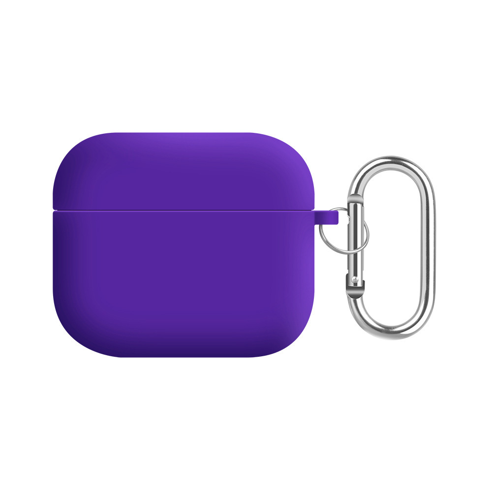 Solid color liquid silicone suitable for AirPods 4th generation protective case, 2nd generation 3rd generation Pro3 Apple Bluetooth earphone soft shell