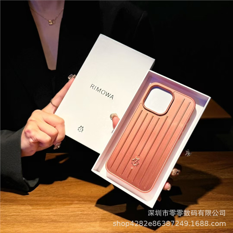 New aluminum alloy Apple/pink luggage case all inclusive, suitable for Apple iPhone 17/16/15/14 phone cases