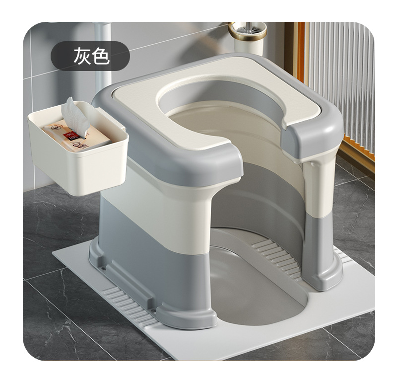 Household toilet, portable toilet, pregnant women, elderly people using the toilet, squatting stool for defecation, adult squatting stool changed to toilet seat