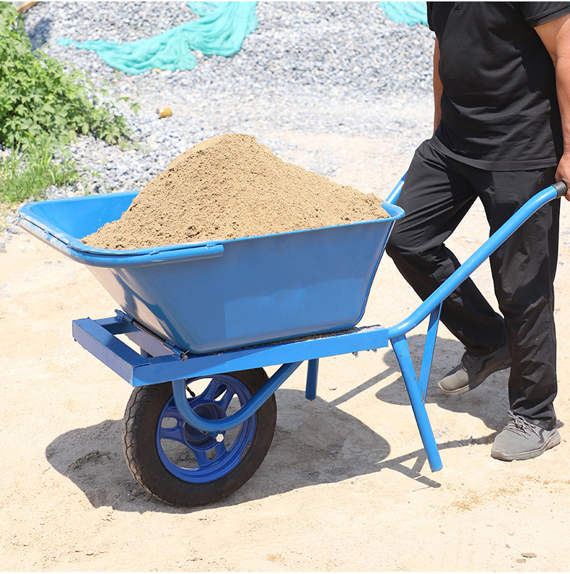 Thickened double wheeled single wheeled cart for household construction sites, double wheeled single wheeled dump truck for breeding farms, garden soil and fertilizer handling vehicles
