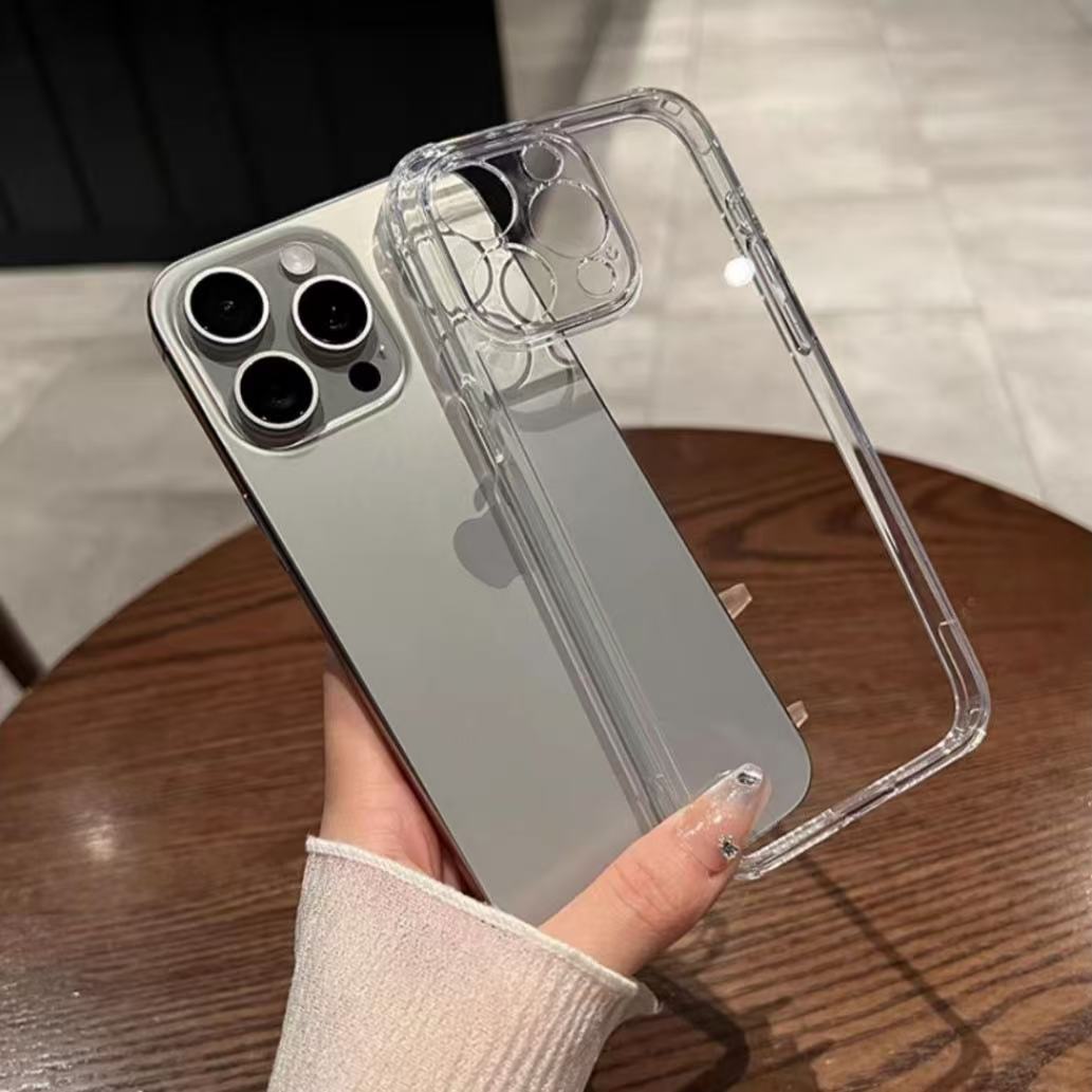 Transparent inner four corner anti drop suitable for Apple 16 phone case, new Apple 17 Promax acrylic protective cover 15