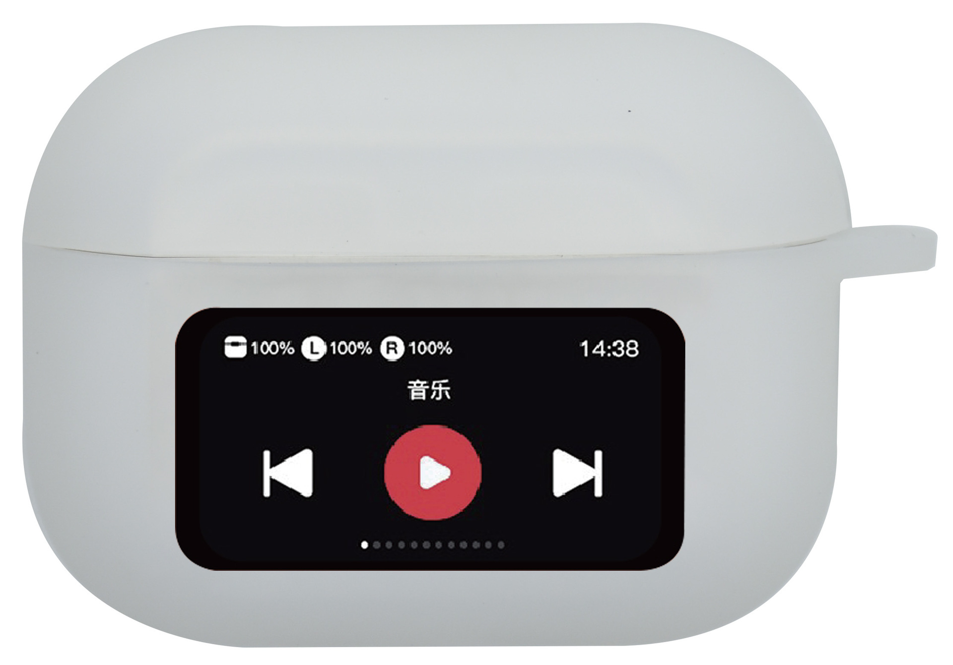 Huaqiangbei version AirPods A9pro with screen corner wireless Bluetooth earphones silicone protective case thin version