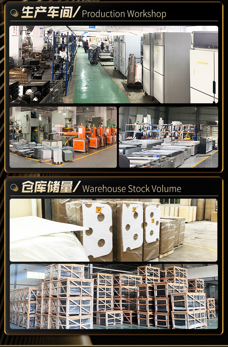 Grade 1 Energy Efficiency Full Steel Copper Tube Large Capacity Refrigeration and Freezing Operating Platform Flat Cooling Commercial Kitchen Equipment Refrigerator