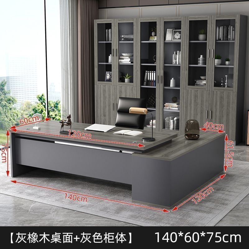 Office Desk Simple and Modern Manager's Desk Office Furniture Large Class Desk President Supervisor Desk and Chair Combination Boss's Desk
