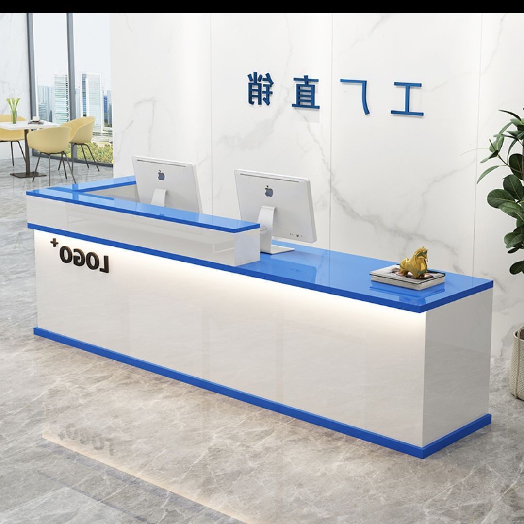 Bar counter, cash register, front desk, reception desk, reception desk, service desk, simple and modern commercial bar counter