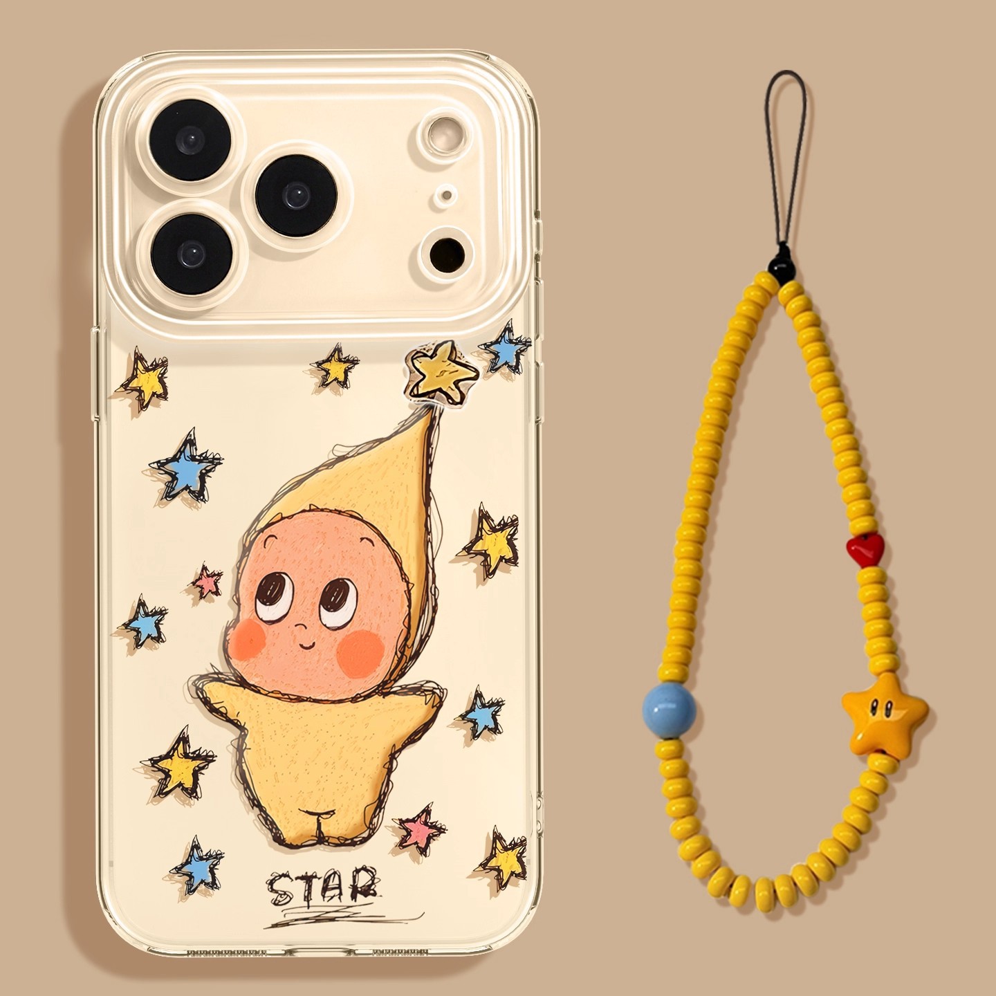 Star People Suitable for iPhone 17 Pro/16 Plus Transparent Phone Case Apple 11/12/13 Pro/xs All Inclusive