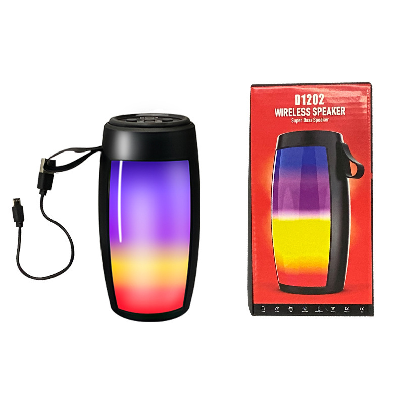 Портативная Bluetooth колонка S1202 с RGB подсветкой