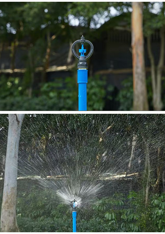 Automatic rotating atomizing external wire sprinkler for farmland irrigation, 360 degree sprinkler for garden lawn greening, and water spraying