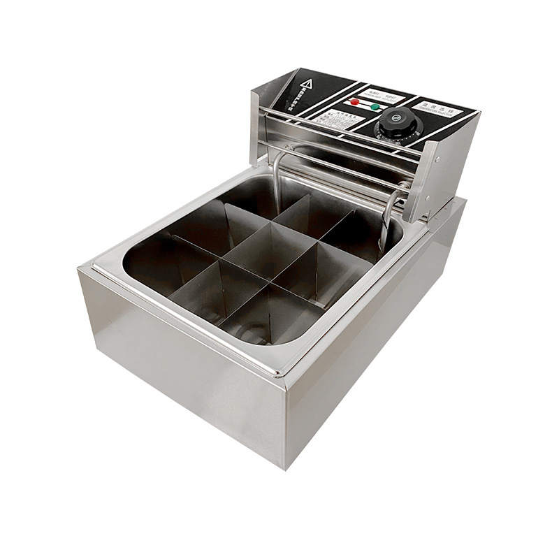 Source manufacturer commercial desktop stainless steel fryer, Western kitchen French fry machine, fried chicken fryer, electric fryer
