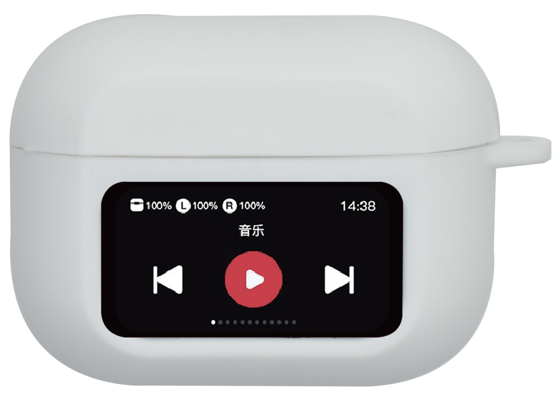 Huaqiangbei version AirPods A9pro with screen corner wireless Bluetooth earphones silicone protective case thin version