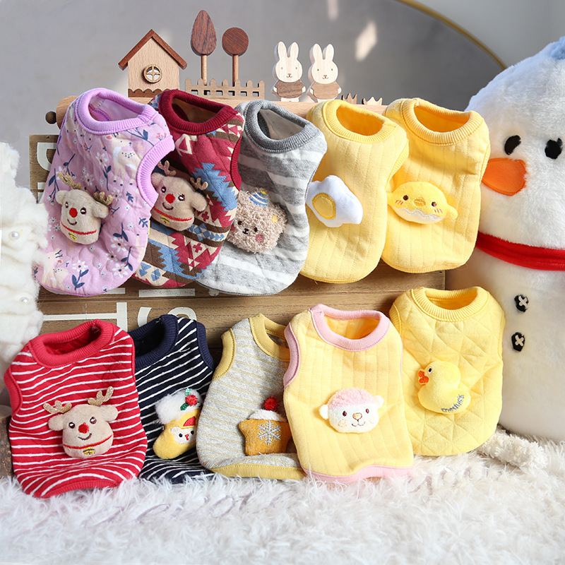 Petstyle Прессование животных головы молоко собака одежда для собак теплые хлопковые щенки щенки щенки щенки щенки одежда новорожденная