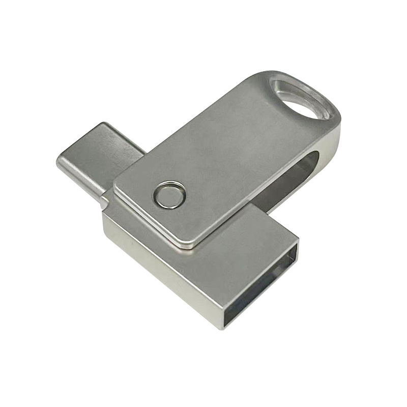 Type-C dual storage drive for mobile phones and computers USB 2.0 rotating large capacity USB flash drive 64GB