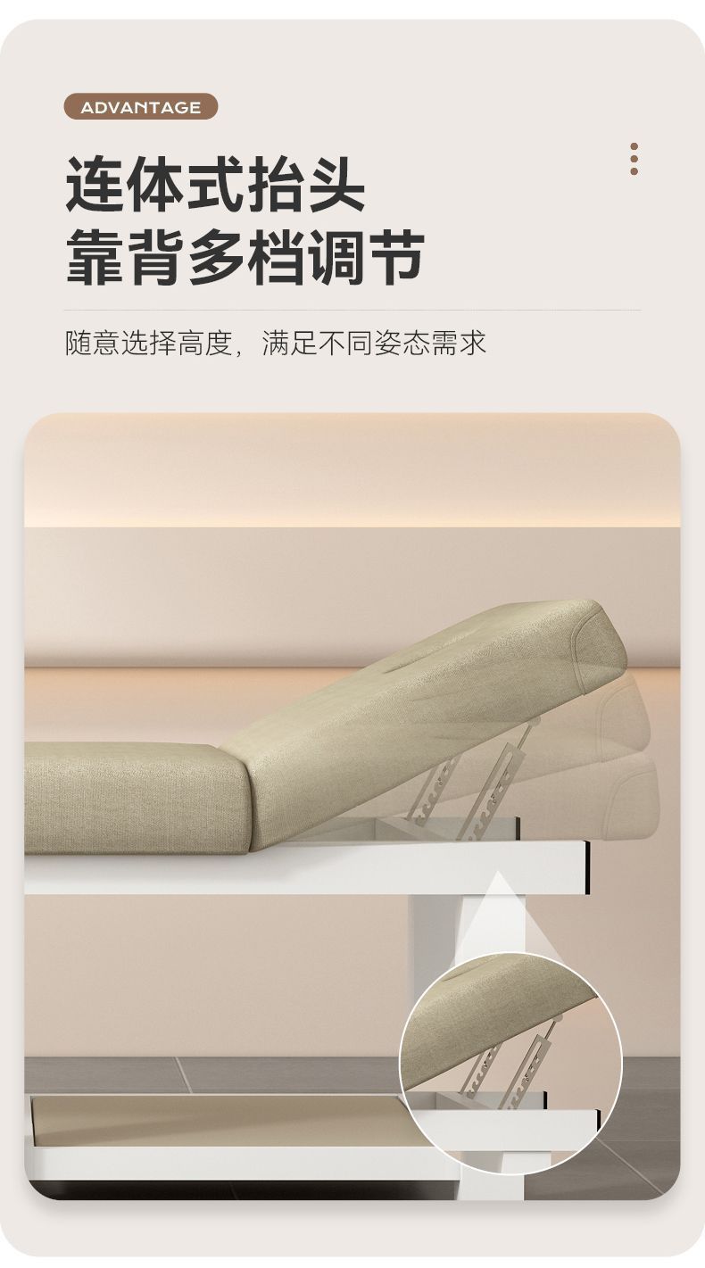 Beauty Bed, Beauty Salon Special Traditional Chinese Medicine Massage Bed, Home Massage Bed, Therapy Bed with Hole Pattern Embroidery Body Picking Ear Bed