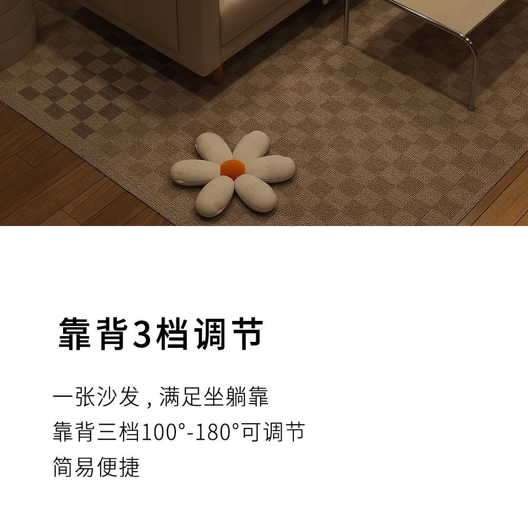 Sofa, small-sized living room, sofa bedroom, simple modern rental room, three person folding sofa bed, dual-use