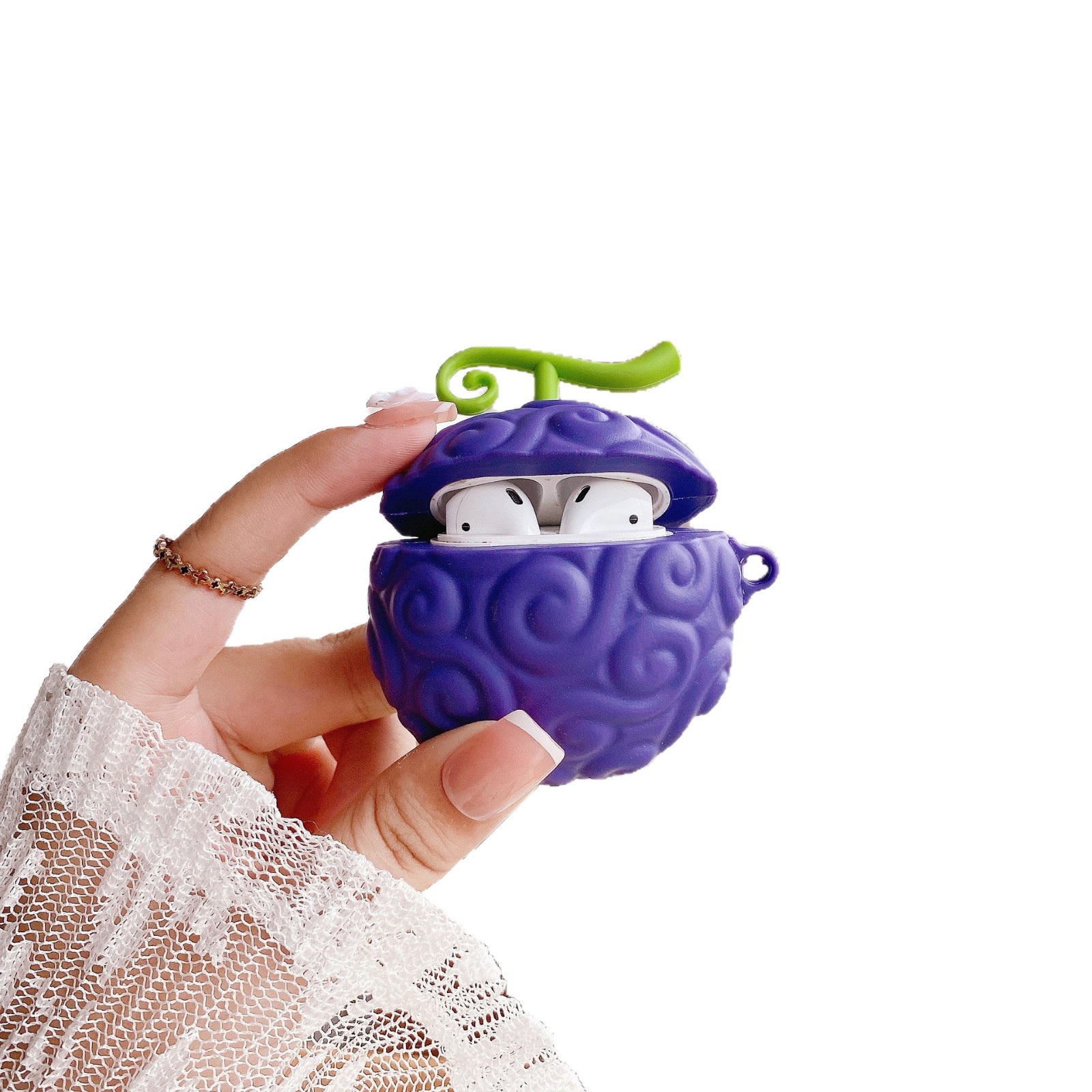 创意海贼王恶魔果实AirPods12/3 4 Pro3适用苹果耳机壳蓝牙保护套
