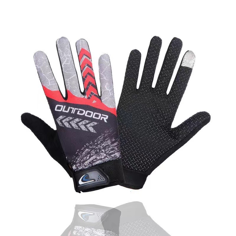 Cycling gloves for outdoor men and women, sports cycling, hiking, cycling, sun protection, anti slip, touch screen, all finger knitted gloves