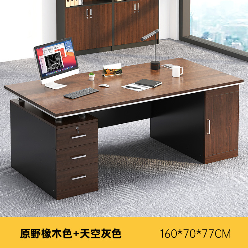 Office desk, desktop, home, simple computer, desk and chair combination, office, single person, simple writing desk, large desk, desk