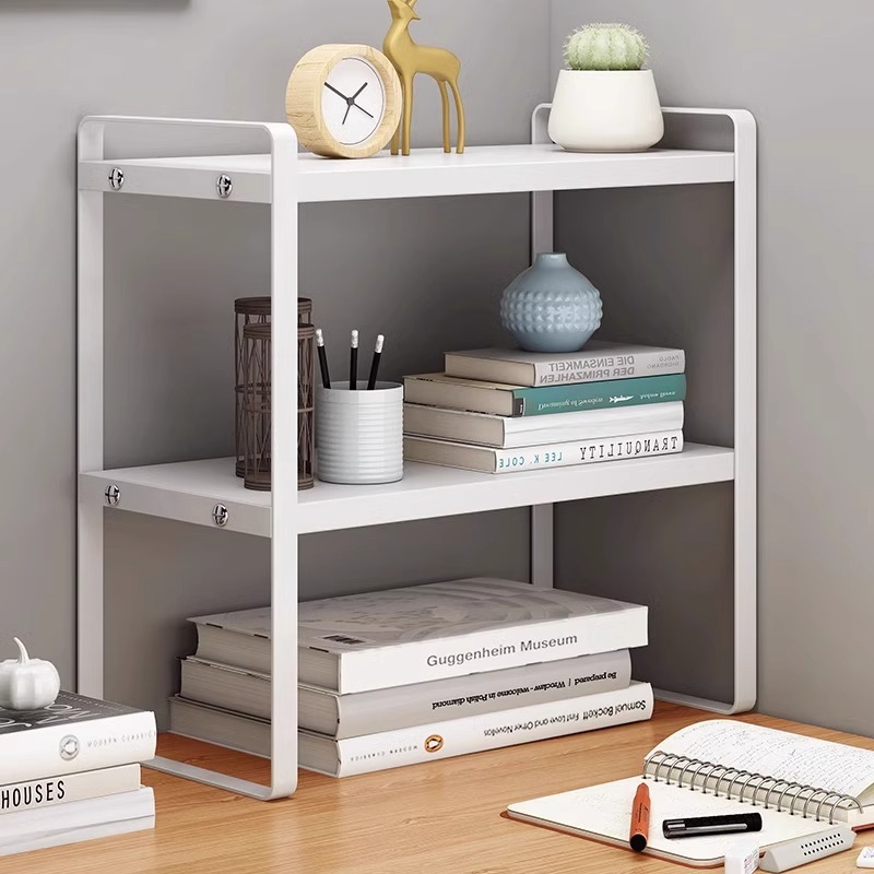 Desktop storage rack, multi-layer desk storage rack, office desk, layered rack, wrought iron student dormitory desk, small bookshelf on the table