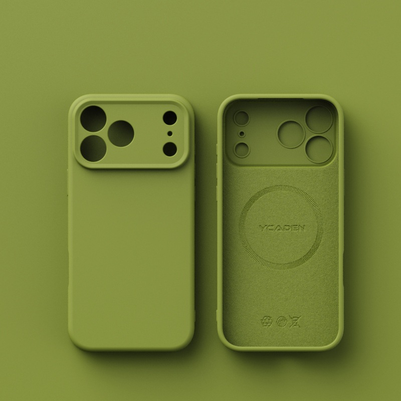 Suitable for iPhone 17 ProMax premium liquid silicone magnetic phone case Apple 16 ultra-thin solid color skin sensation 15