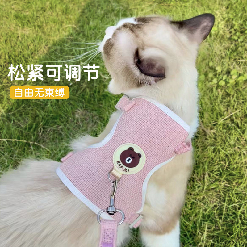 Кошка ведет веревку, ходящую веревку для кошки, посвященная собачьем, маленькая собачья магистральная ремешка, чтобы сломать бесплатные домашние принадлежности