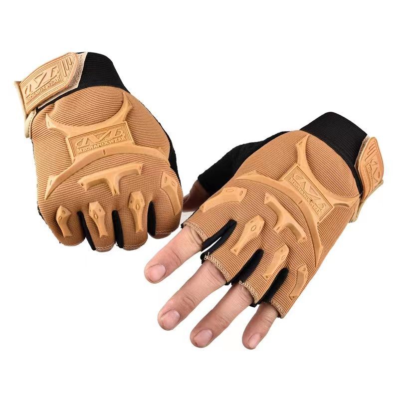 Seal printed adhesive half finger gloves tactical outdoor sports cycling anti slip fitness protection bicycle special forces
