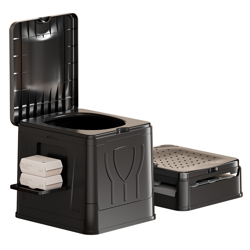 Mobile folding odor proof multifunctional toilet, baby seat toilet, adult car emergency car portable toilet