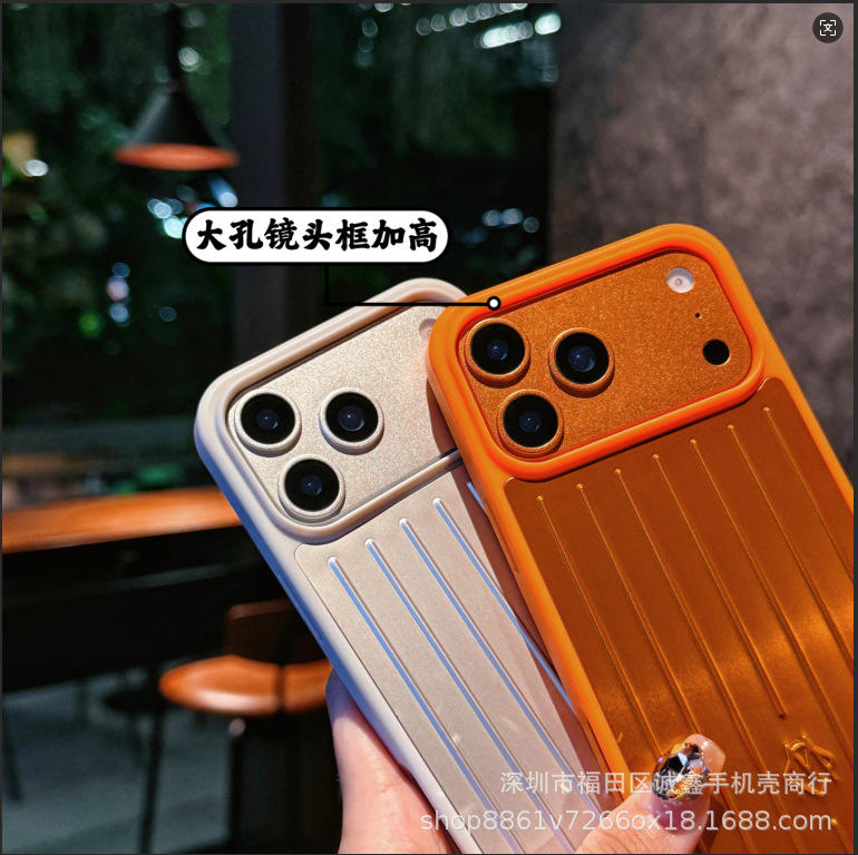 New aluminum alloy Apple/pink luggage case all inclusive, suitable for Apple iPhone 17/16/15/14 phone cases