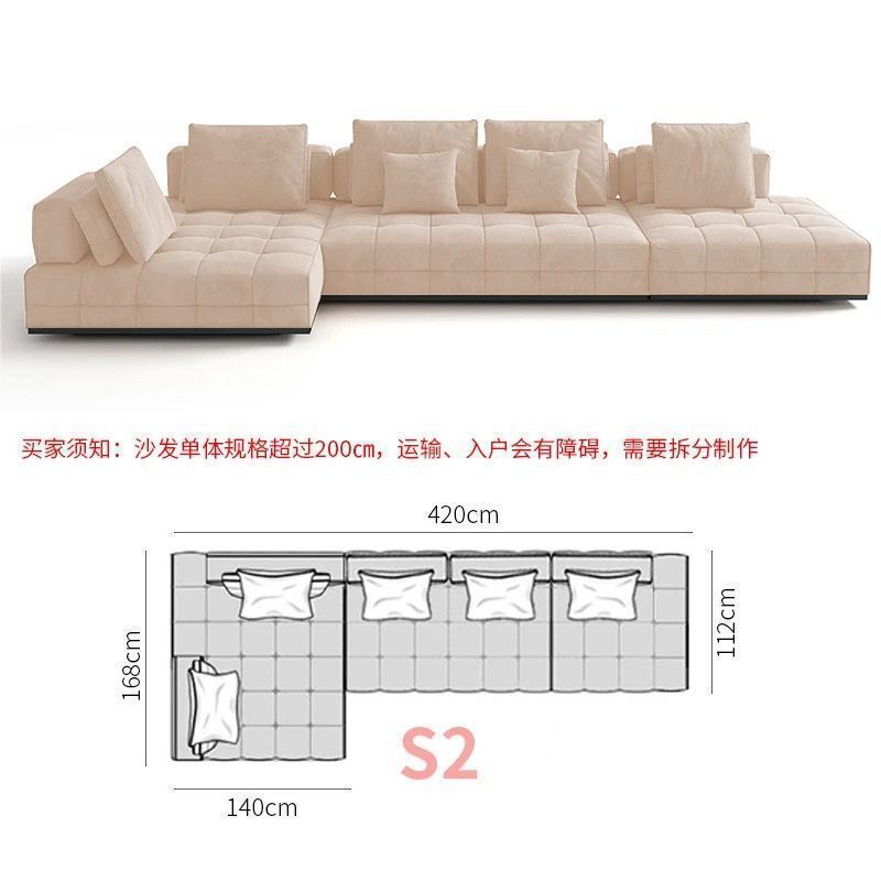 Cream style original Lawrence sofa light luxury model large flat villa living room light luxury module combination fabric sofa