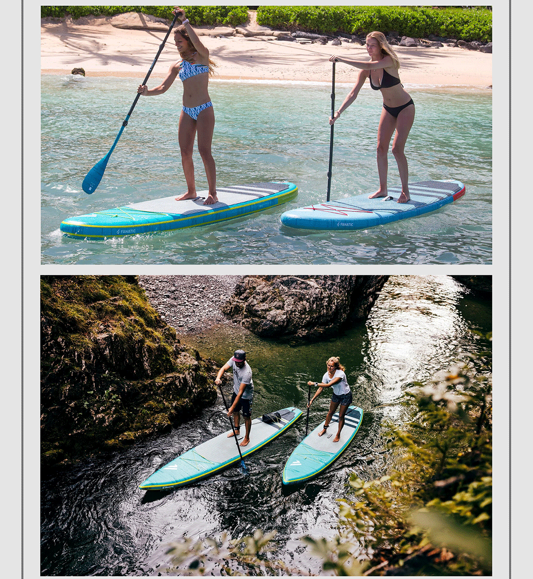 Creative Group FANETIC brand paddle board inflatable cruise racing SUP adult paddle board surfboard set