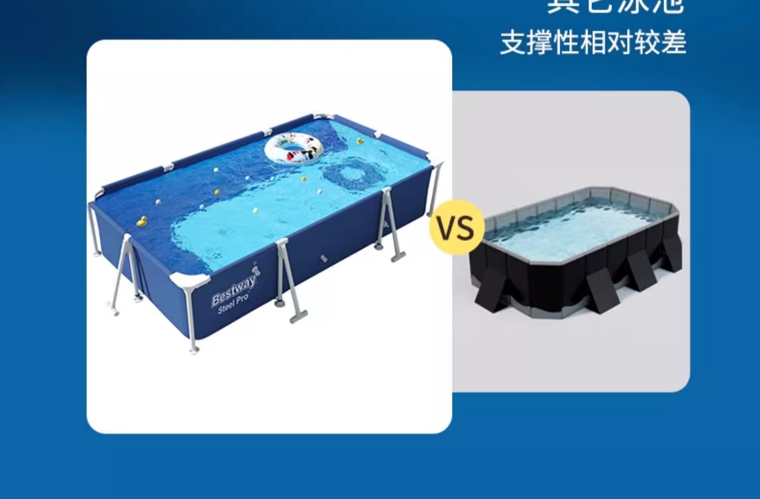 Bestway Bracket Swimming Pool Home Children's Non Inflatable Swimming Pool Home Folding Fish Pool Outdoor Pool Bracket