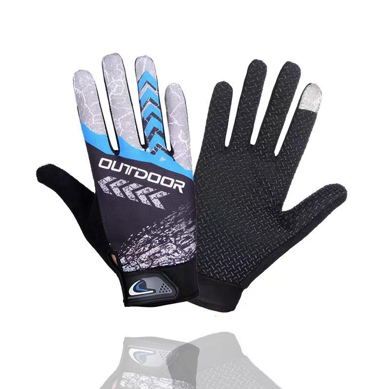 Cycling gloves for outdoor men and women, sports cycling, hiking, cycling, sun protection, anti slip, touch screen, all finger knitted gloves