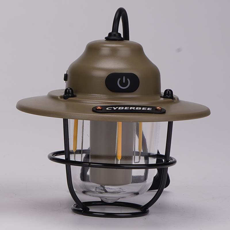 Cyberbee Retro Camping Light Camping Light Typec Rechargeable Portable Light Unlimited Dimming Outdoor Pendant Light Emergency