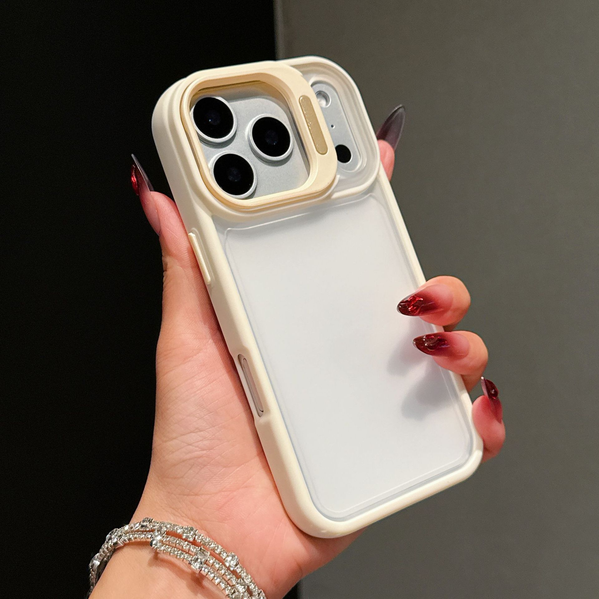 17适用iPhone17promax镜头支架17pro手机壳16promax凹槽滴胶16pro