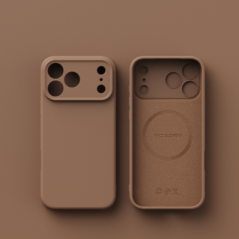 Suitable for iPhone 17 ProMax premium liquid silicone magnetic phone case Apple 16 ultra-thin solid color skin sensation 15