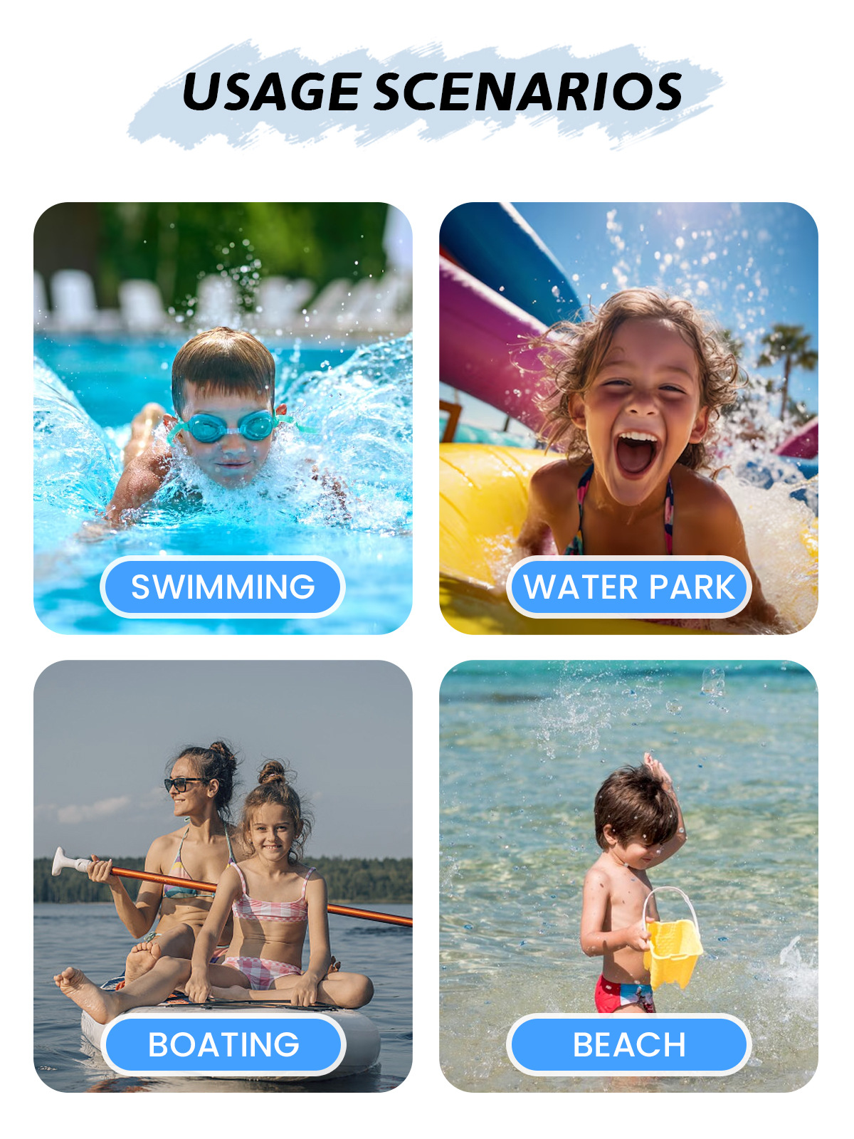 Cross border children's life jackets, diving materials, cartoon printed warm water buoyancy jackets, swimming vests for men and women aged 3-12